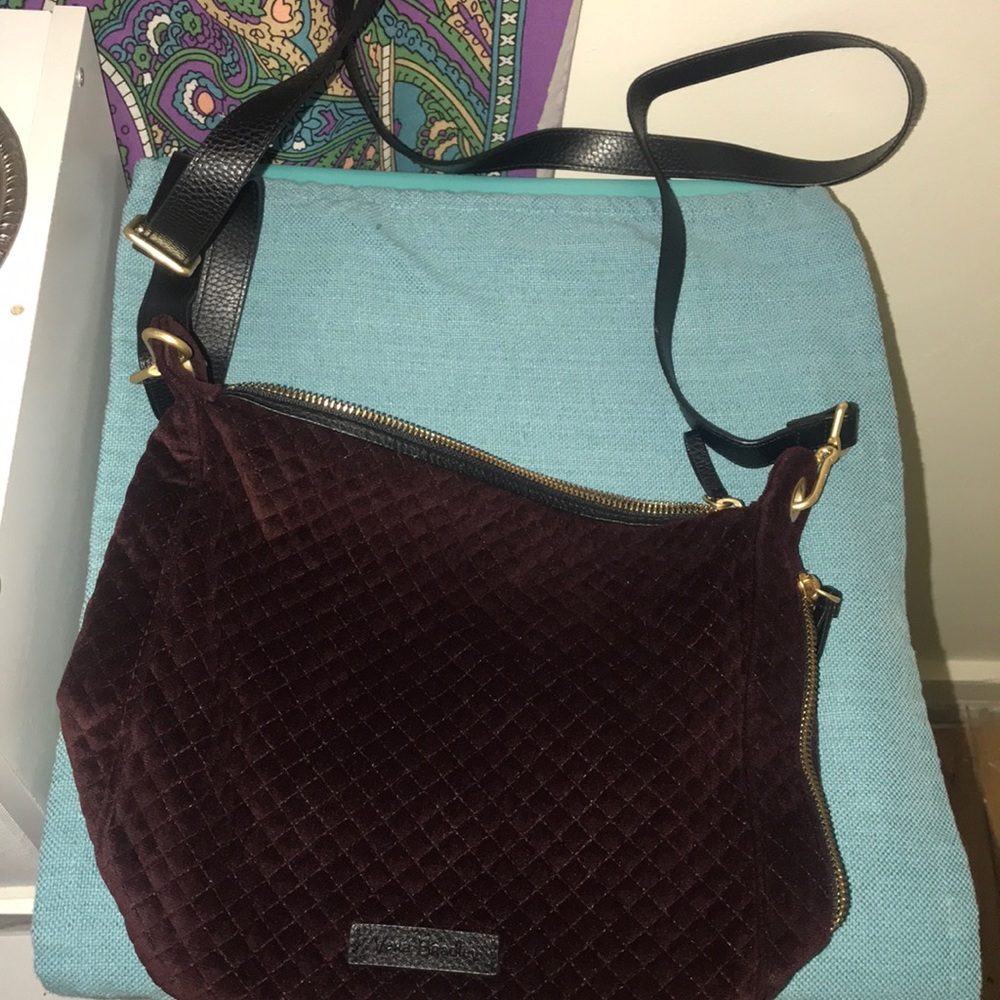 Vera Bradley Velvet Bucket Satchel